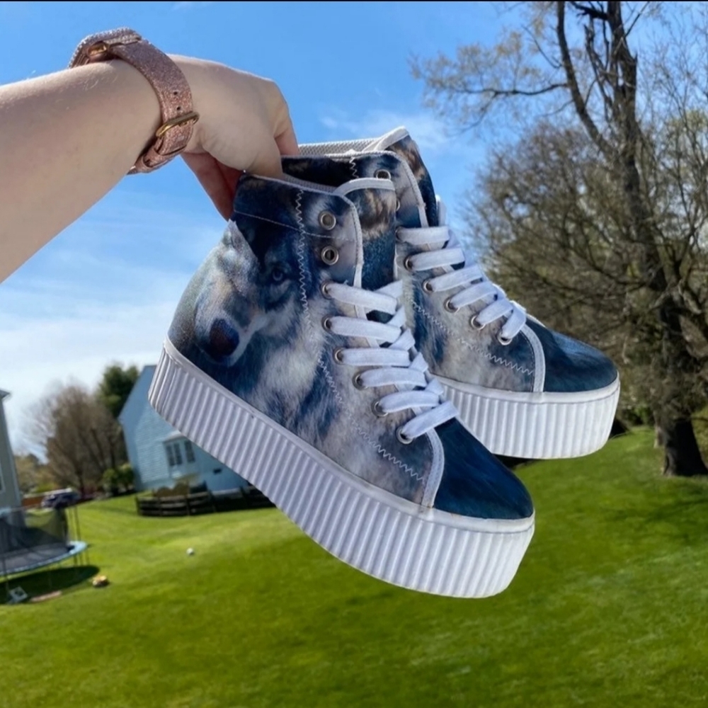 SOLD🔥Jeffrey Campbell Platform Wolf Sneaker Trainers - Picture 5 of 5